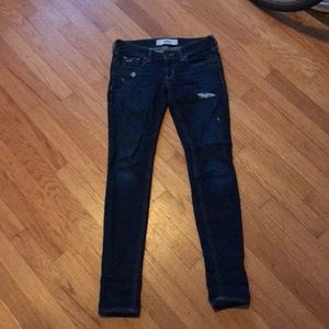 Dark denim skinny jeans